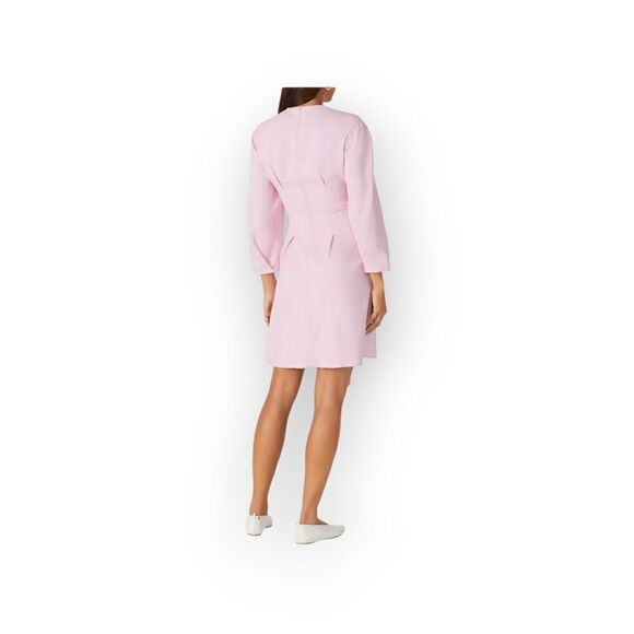 RTR Tibi Chalky Drape Corset longsleeve Dress Pink‎ - Picture 15 of 15